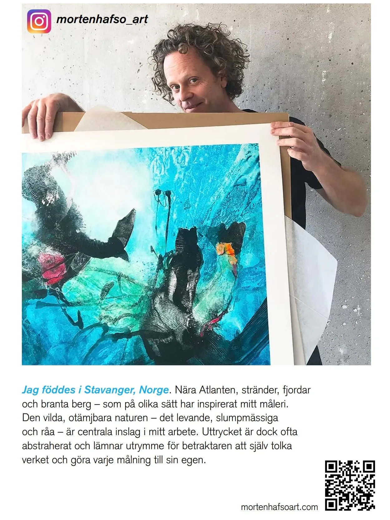 V E R N I S S A G E
Äntligen kan @canvas_cork_sweden stolt presentera Morten Hafsøs utställning ”Terra Magica”.
Baserad i Stockholm men född i Stavanger inspireras Morten av havens djup, de branta bergen, det vilda och otämjbara. Elementen är centrala i hans ofta abstrakta verk.
Det här vill du helt enkelt inte missa!
Kom och träffa Morten och oss på vernissagen lördag 5 oktober, kl: 12-16. Utställningen hänger okt-nov. Baren är öppen till 23.
Välkommen 💋