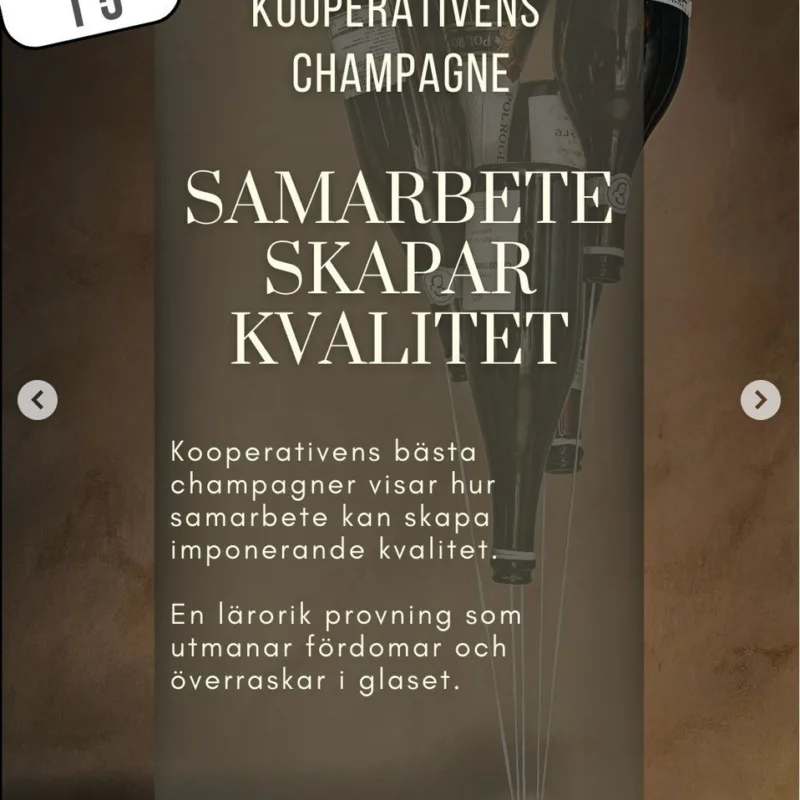 15 maj – Tema: Kooperativens champagne